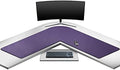 Mydours L-Shape Desk Pad, 54" x 54" x 16" PU Leather Corner Mat, Purple