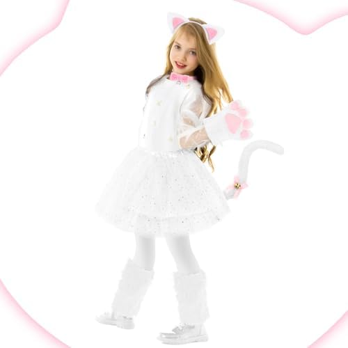 Haull 7 Pcs Halloween Cat Costume Accessories Girl Kid