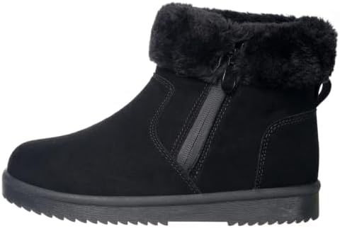 Hsyooes Snow Boots for Women Suede Leather Winter Boots Warm