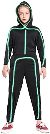 Light Up Child Stick Figure Costume, Led Halloween Cosplay Boys Girls