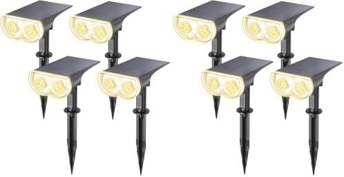 Linkind Solar Lights Outdoor Waterproof LED Spotlights Warm White 8 Pack