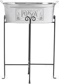 Let's Make Memories Personalized Beverage Tub - Halloween Party - Halloween Decorations - Galvanized Metal Drink Tub - Trick or Treat Candy Bowl w/Stand - 5.5 Gallons - Pick Your Poison