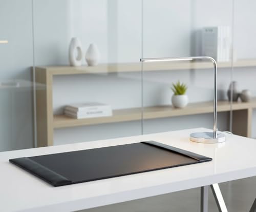 Dacasso Black 30" x 18" Desk Pad/Desk Mat/Desk Protector, Bonded Leather, 30.00 x 18.00 x 0.50 (PR-1403)