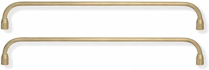 Bookshelf Rail Brushed Gold Aluminum Alloy Rust Resistant Bookshelf Safety Fence for Kitchen Bathroom Cabinet Wall Mount Simple Style 2 Pack (Gold, 30in)