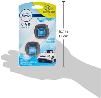 Febreze Car Air Freshener Vent Clip, Linen & Sky, 1 Count