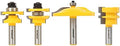 YONICO Raised Panel Cabinet Door Rail and Stile Router Bits Set 4 Bit Round Over-Ogee 1/2-Inch Shank 12432