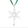 2026Annual Christmas Ornaments Crystal Snowflake Star - Christmas Tree Ornaments Pendant Sun Catcher Home Hanging Decor (2026 White Crystal 2 Layers)