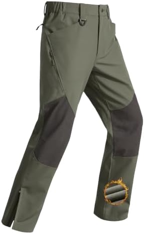 FREE SOLDIER Men's Waterproof Ski Pants Winter Thermal Pants