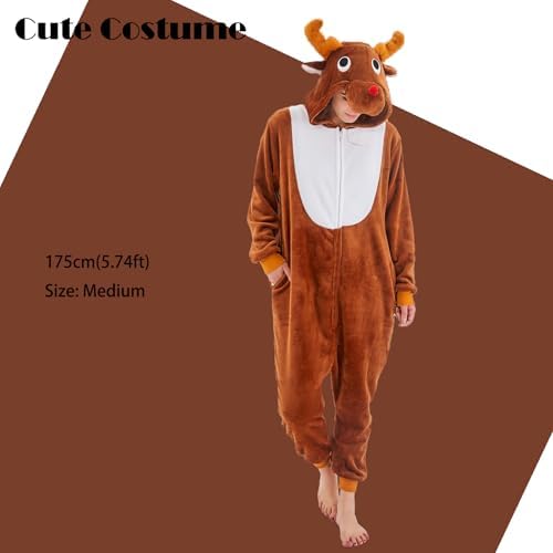 Adult Onesie Pajamas Animal One Piece Costume Halloween Cosplay for Women Men
