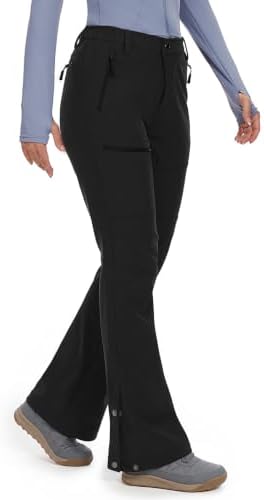 Cycorld Womens Snow Pants: Warm Fleece Lined Ski Pants Softshell