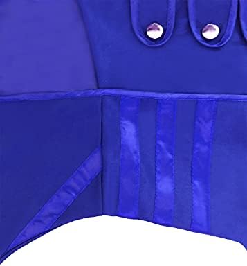 AI'MOURI Gothic Tailcoat Halloween Costumes for Women, Medieval Irregular Hem Steampunk Corset Victorian Tailcoat Jacket