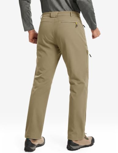 TACVASEN Men's Ski Snow Pants Winter Fleece Lined Waterproof Insulated