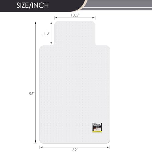 Kuyal Office Chair Mat for Carpet,2Pack Clear Heavy Duty Computer Chair Mat