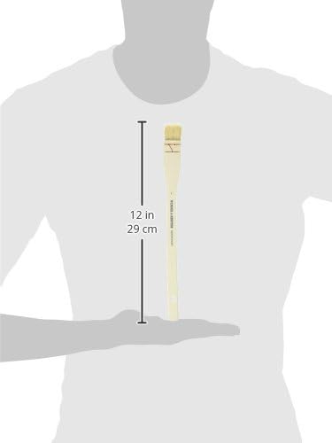 Winsor & Newton Hake Wide Flat Wood Handle Brush-1", 1", White