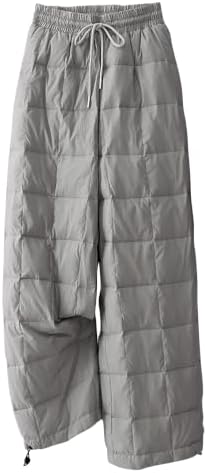 PEHMEA Womens Winter Snow Pants Windproof Warm Wide Leg Ski Casual Trousers