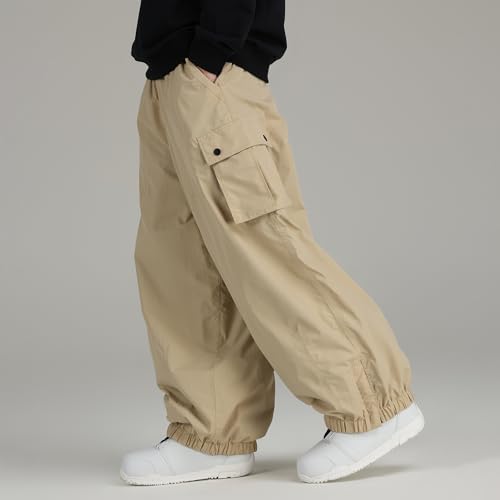 Mens Baggy Cargo Ski Pants Super Baggy Snowboard Snow Pant Women Insulated Loose Pant Sports Waterproof