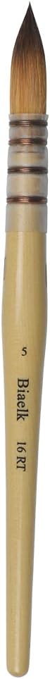 9PCS Biaelk16RT Professional Mop Acrylic Paint Watercolor Brushes Set Taklon Hair Large Round Pointed Tip Wooden Handle Size12345681012 for Watercolor,Pottery,Wash,Gouache,Face Painting