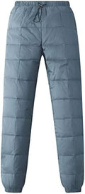 Gihuo Snow Pants Womens Winter Windproof Down Pants Warm Outdoor Ski Pants Padded Loose Ultralight Warm Trousers