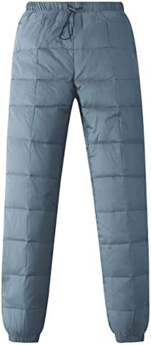 Gihuo Snow Pants Womens Winter Windproof Down Pants Warm Outdoor Ski Pants Padded Loose Ultralight Warm Trousers