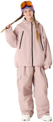 GSOU SNOW Kids Snow Pants Girls Boys Baggy Snowboard Pants Insulated