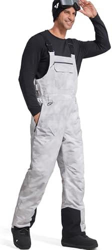 FREE SOLDIER Mens Snow Bibs Ski Snow Pants Softshell Ski Bib Overalls