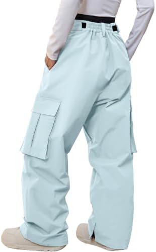 Women's Baggy Snow Snowboard Pants Loose Fit Cargo Ski Pants Bibs Insulated