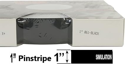 Prostripe 1" x 150' Solid Automotive Pinstripe Tape for Cars, Trucks, and SUVS R544256 (Matte Black)