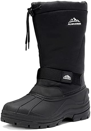 ALEADER Men's Winter Waterproof Insulated Shell Warm Inner Comfortable Outdoor Snow Boots