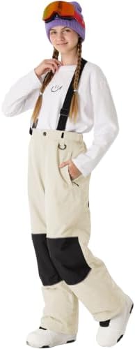 GSOU SNOW Kids Baggy Snowboard Pants Ski Bibs Girl Boy Waterproof Insulated