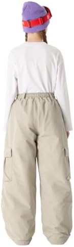 GSOU SNOW Kids Snow Pants Girls Boys Baggy Snowboard Pants Insulated