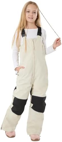 GSOU SNOW Kids Snow Bibs Girls Boys Snow Pants Ski Bibs Overalls(3-16Years)