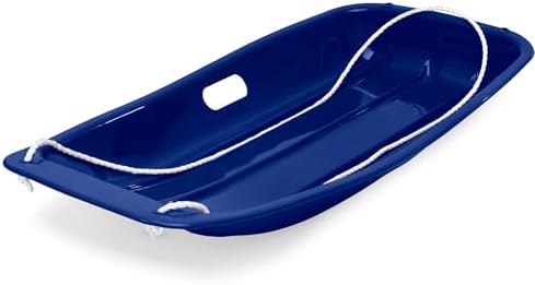 Best Choice Products 35in Kids Plastic Toboggan Snow Sled w/Pull Rope, 2 Handles