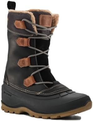 Kamik Snowgem 2 Women’s Snow Boot, Seam-Sealed Waterproof Leather & Nylon Upper, HEAT-MX 145 Insulation, Rubber Shell