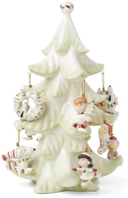 Lenox Peanuts Snoopy & Friends Christmas Mini Ornament Set & Tree, 11-Piece