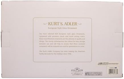 Kurt Adler 80MM Mercury Glass Multicolor Ball Ornament, 6-Piece Box