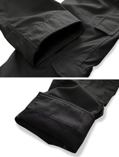 TRGPSG Men's Fleece Lined Hiking Pants Winter Tactical Pants