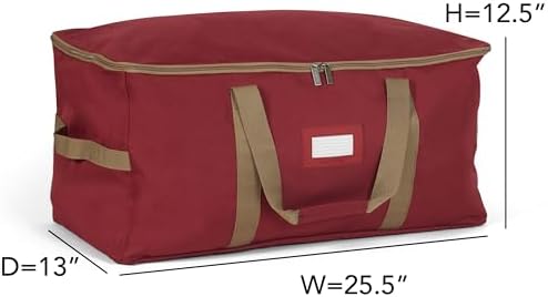 Covermates Treasurekeeper Storage Bag, 25.5" L x 13" W x 12.5" H, Red