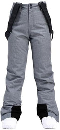 Women's Snow Ski Pants Insulated Winter Warm Outdoor Waterproof Snowboard Pants Bibs Detachable Suspender