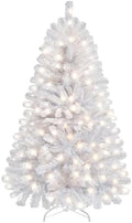 Yaheetech 4.5ft Pre-lit Christmas Tree with 150 Warm White Lights, White