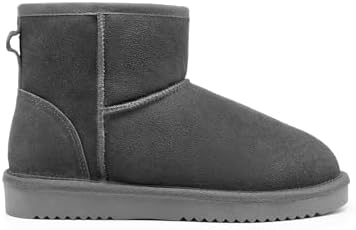 DREAM PAIRS Women's Genuine Suede Winter Mini Snow Boots