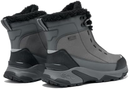 EQW Men's Snow Boots Waterproof Insulated Non-Slip Lightweight