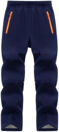 Kids Snow Pants Boys Ski Pants Fleece Lined Waterproof Trousers