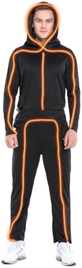 HSCTEK Light Up Adult Stick Figure Costume, Led Halloween Cosplay Men Women