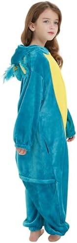 Animal Onesie Pajamas for Kids, Soft Flannel Halloween Cosplay Costume for Boys Girls