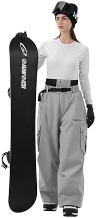 Mens Womens Snowbaord Pants 3L Baggy Snow Ski Pants