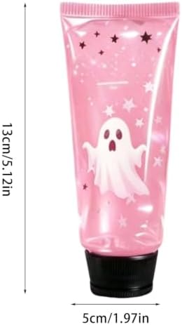 Halloween Ghost Shapes Squishy Cube Stress Balls for Adults, Cute Slow Rising Ghost Squeeze Toy, Halloween Decorations Sensory Fidget Birthday Gift Party Favor(Yellow)