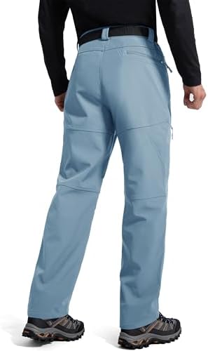 FREE SOLDIER Men's Fleece Lined Pants Softshell Snow Ski Pants
