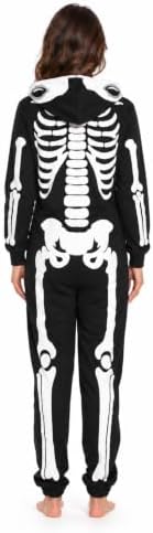 Just Love Women's Adult Onesie Skeleton Halloween Costume with Hood