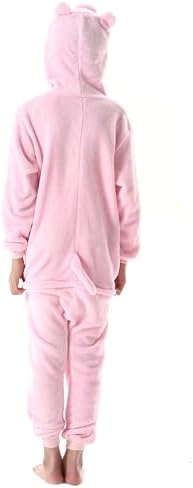 Animal Onesie Pajamas for Kids, Soft Flannel Halloween Cosplay Costume for Boys Girls