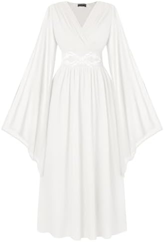 Scarlet Darkness Women's Renaissance Costume V Neck Medieval Fairy Dresses